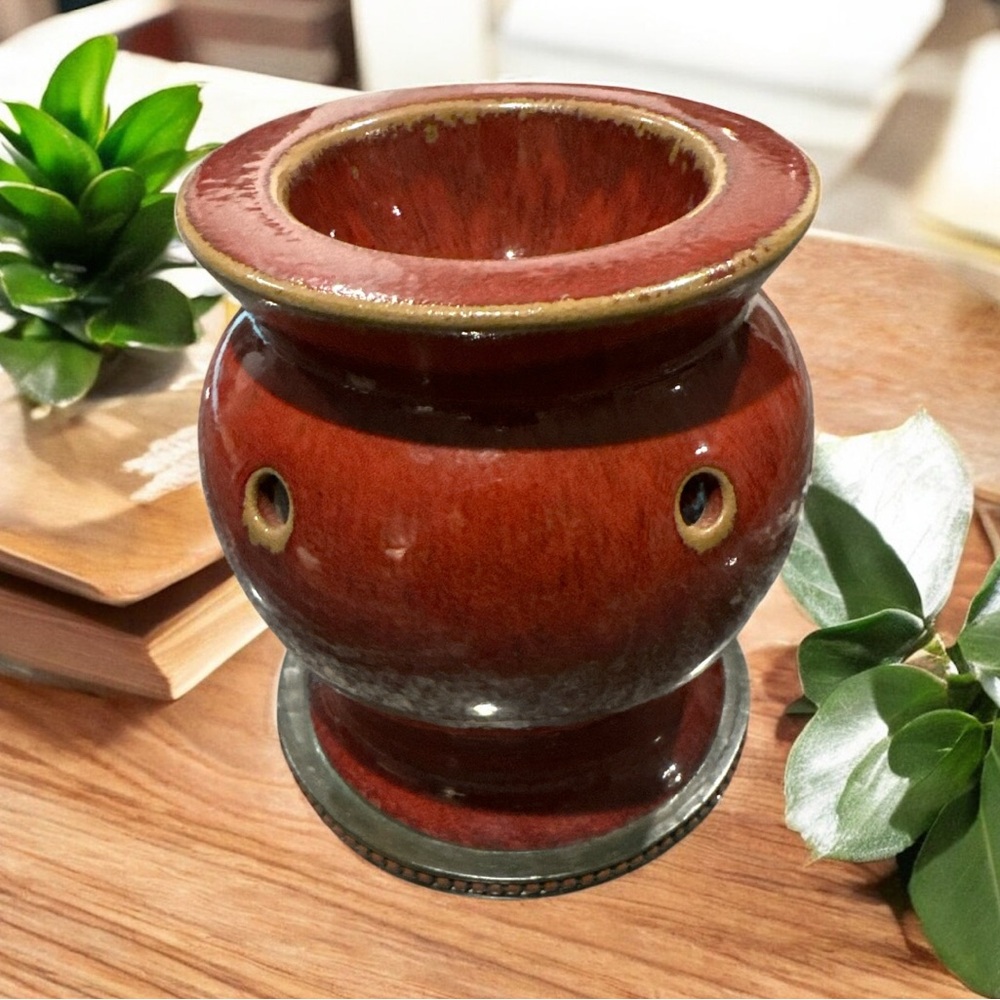 Rustic Brown Ceramic WAX MELT BURNER